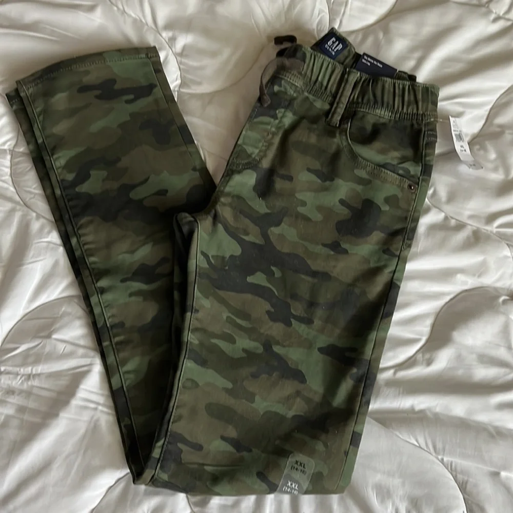 GAP DENIN High Stretch Slim Boys Camuflado Pant‎ Sz XXL (14 16)